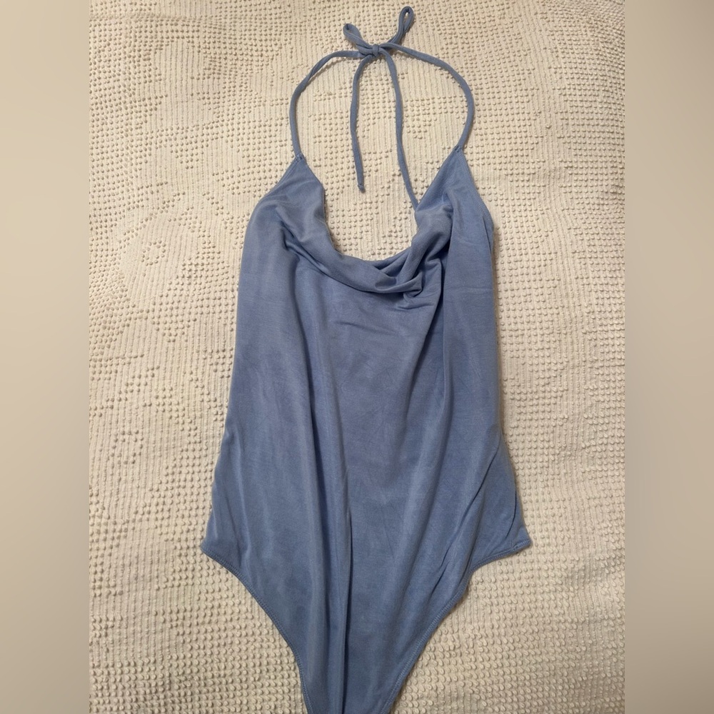 Abercrombie blue thong bodysuit. Size medium.